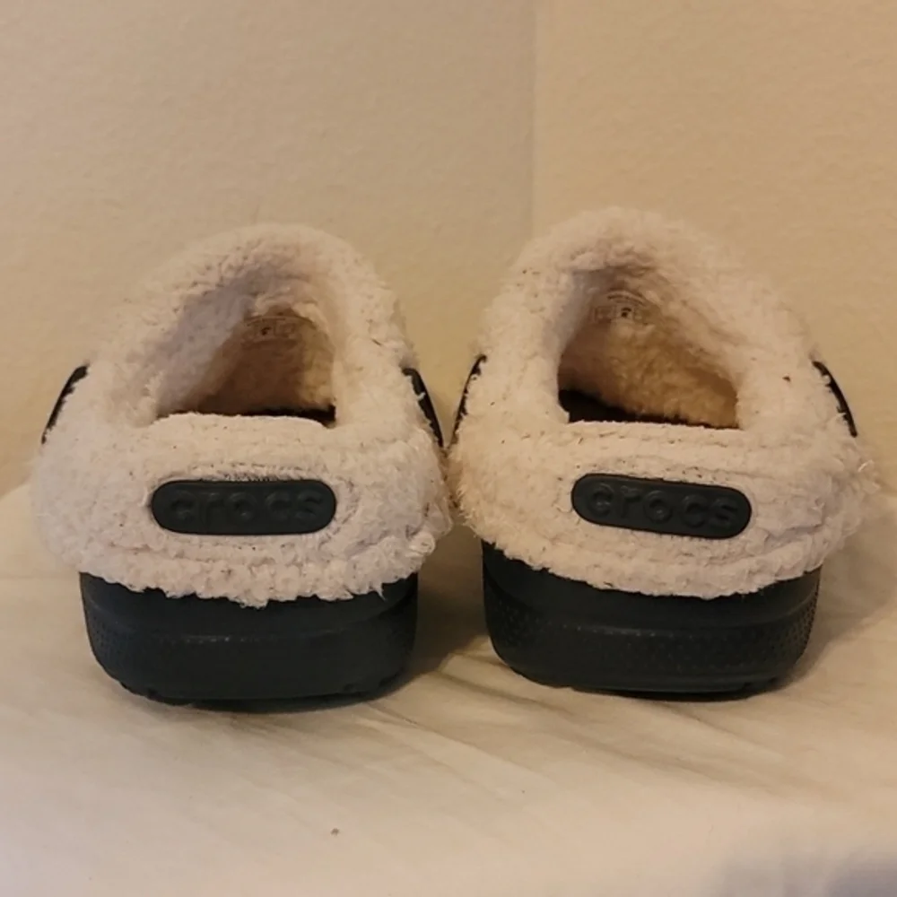 CHILDREN'S CLASSIC CROCS - NAVY‎ WITH FLEECE LINING